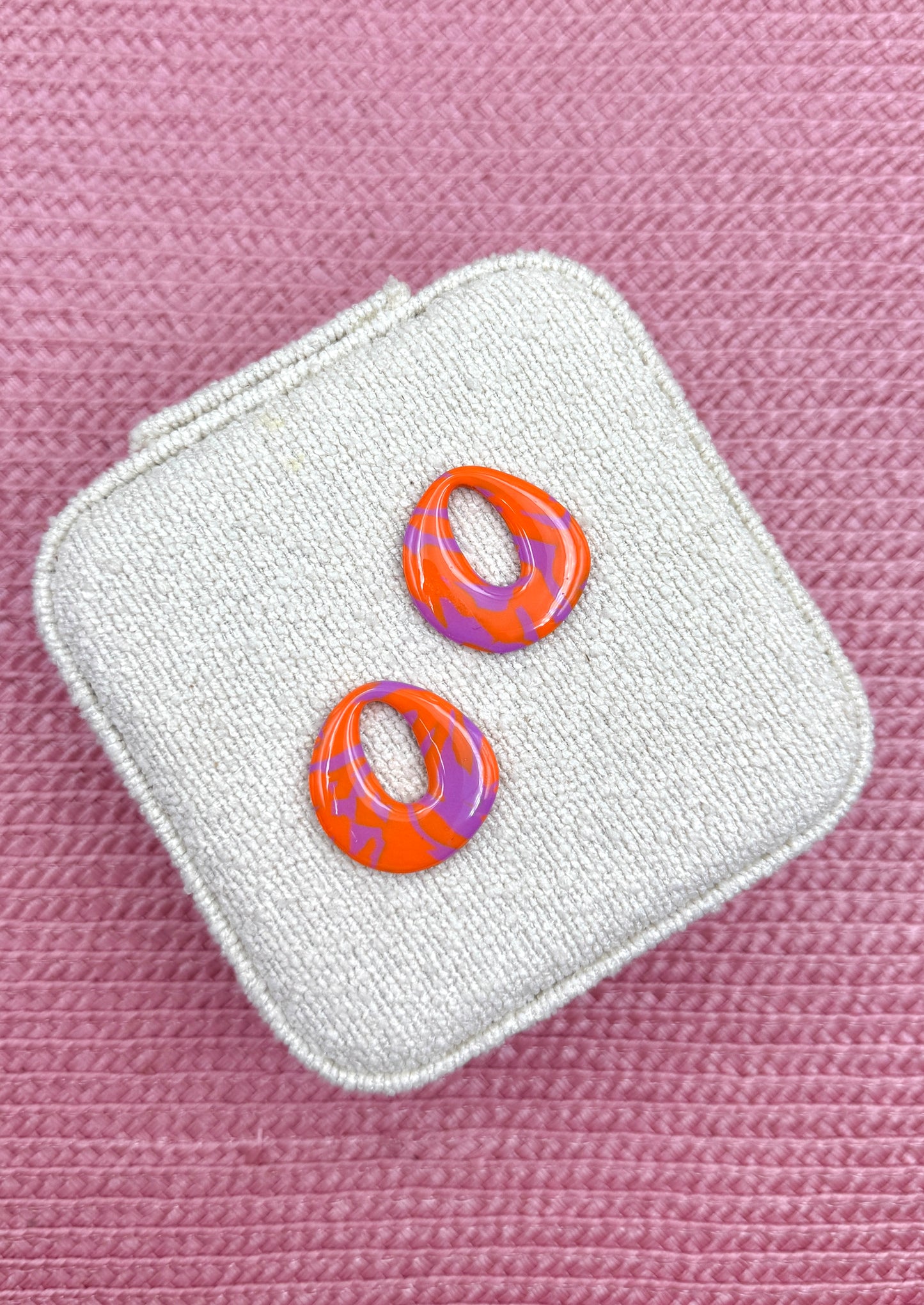 Pampilles goutte orange/violet L