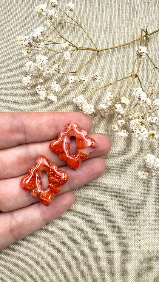 Pampilles Losanges rouges orangé