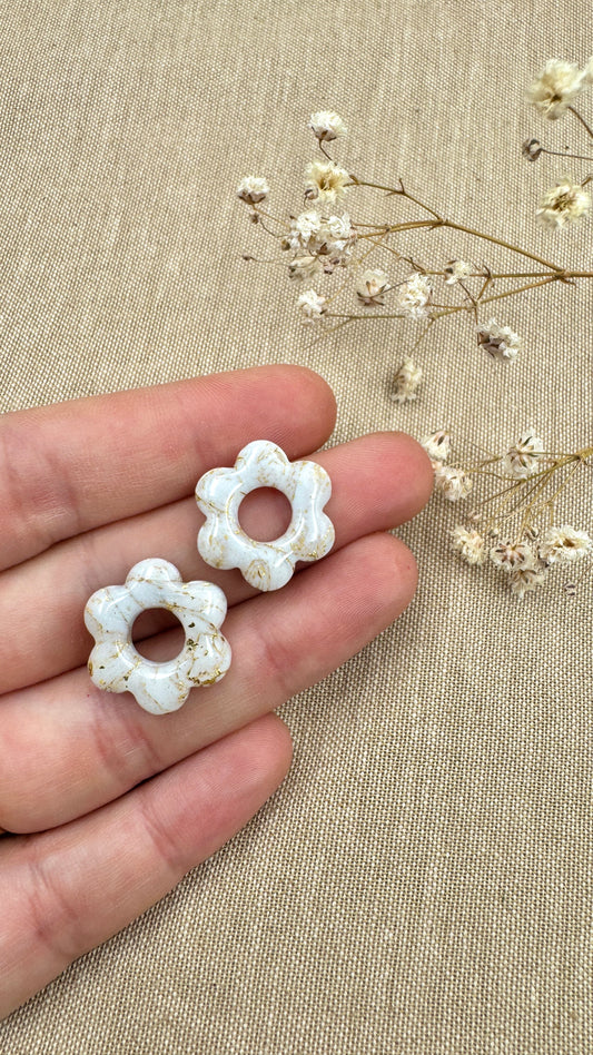 Pampilles S blanc/or