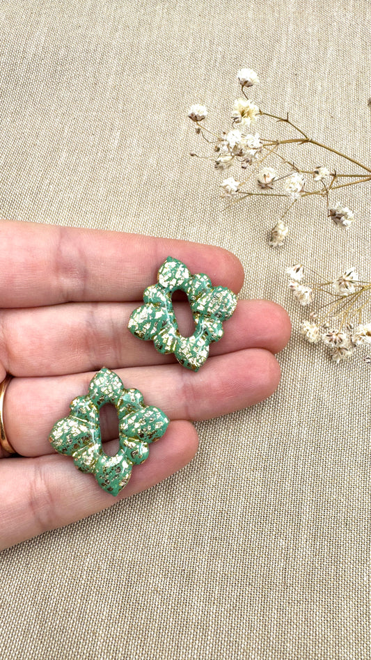 Pampilles Losanges vert/or