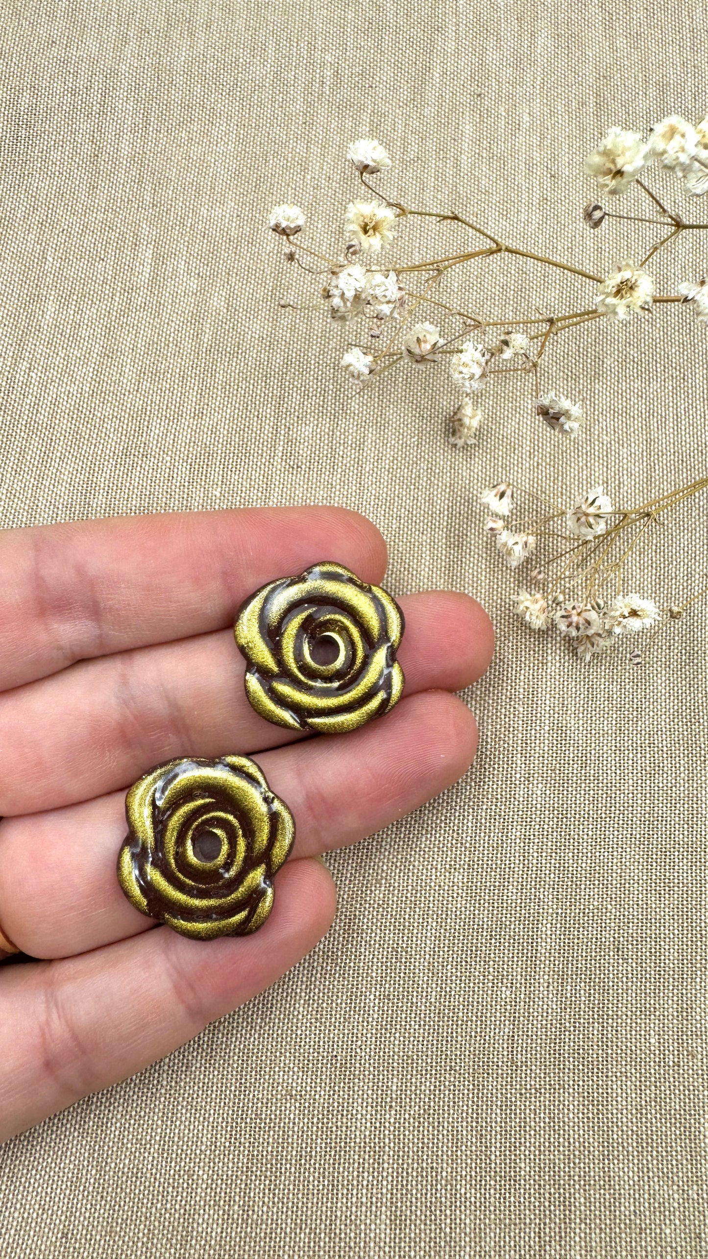 Pampilles Rose marron/or