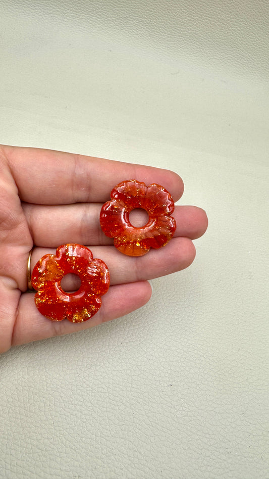 Pampilles XL rouge orangé