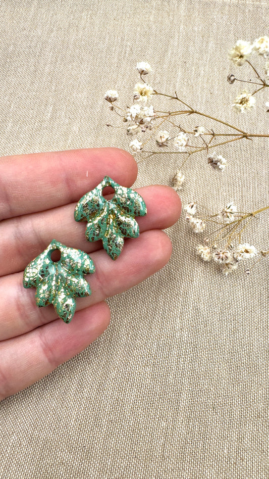 Pampilles feuilles vert/or