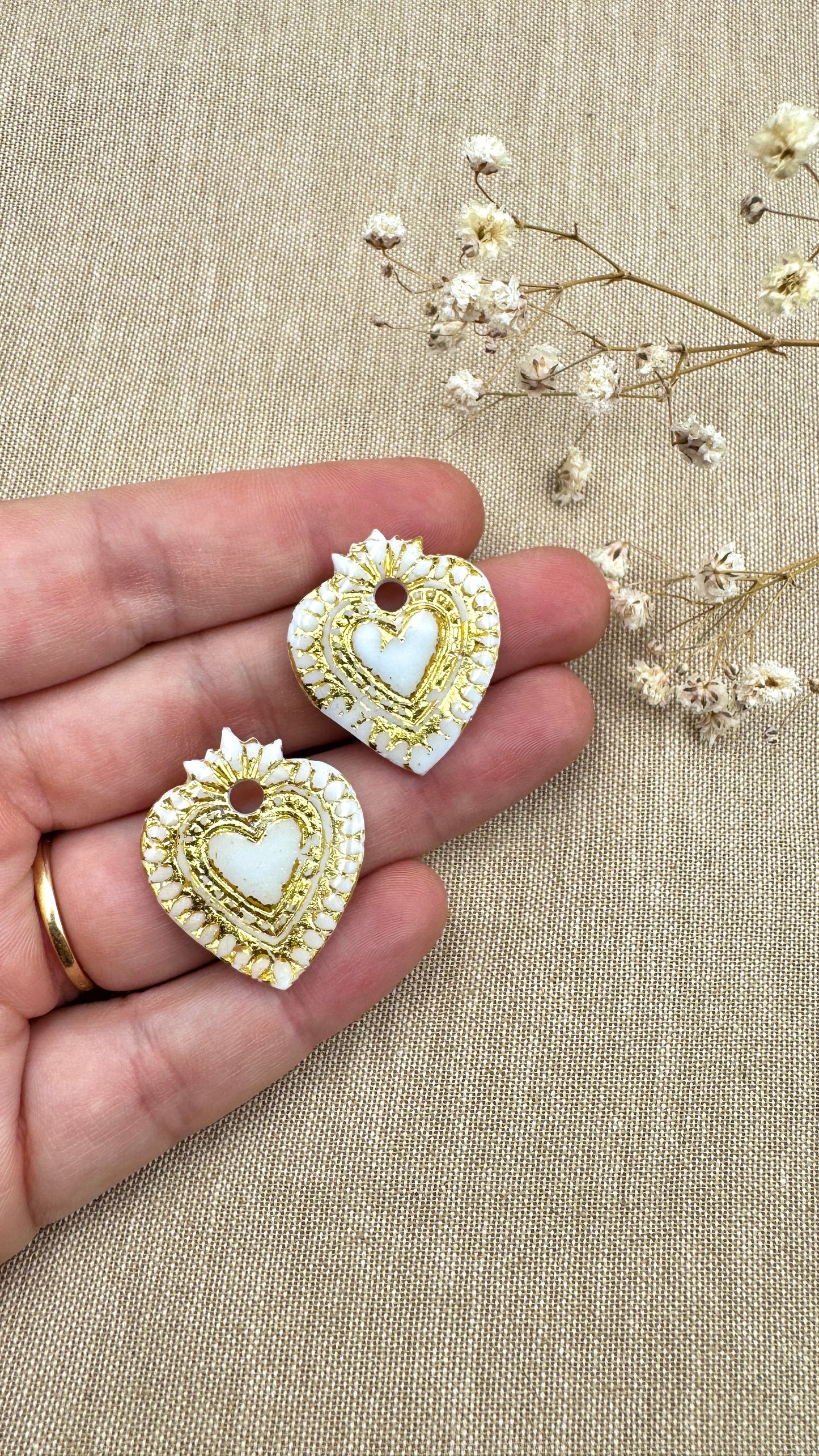 Pampilles Ex-voto blanc/or