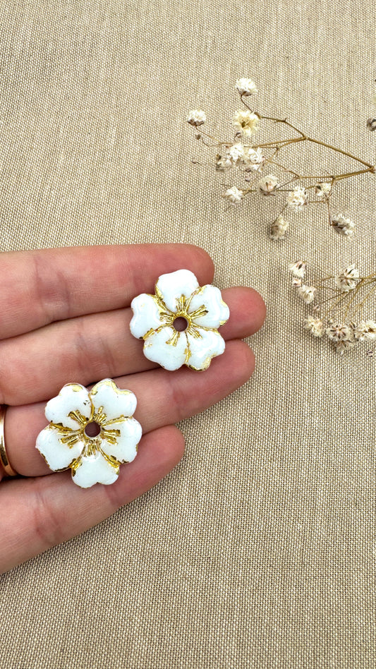 Pampilles Sakura blanc/or