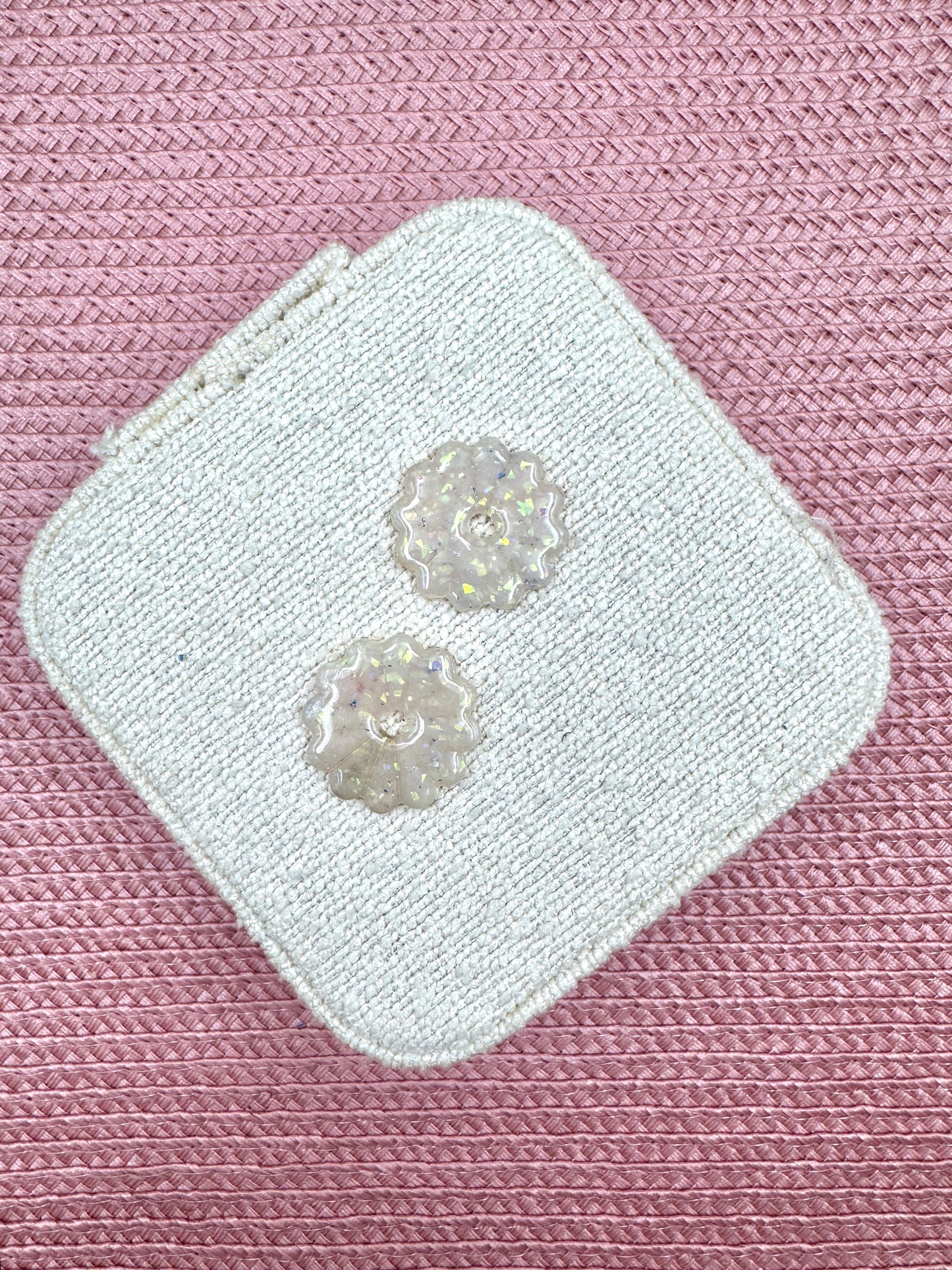 Pampilles marguerites XL roses holographiques