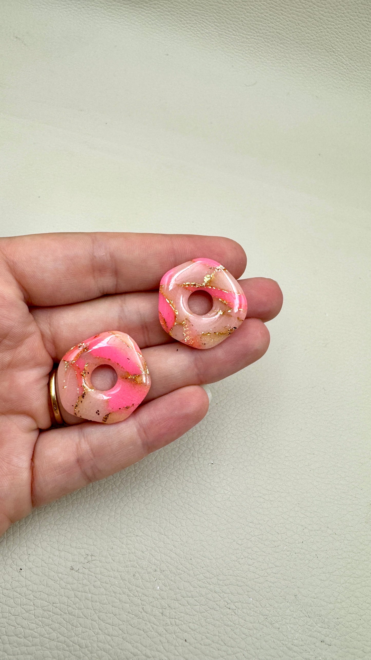 Pampilles asymétriques roses