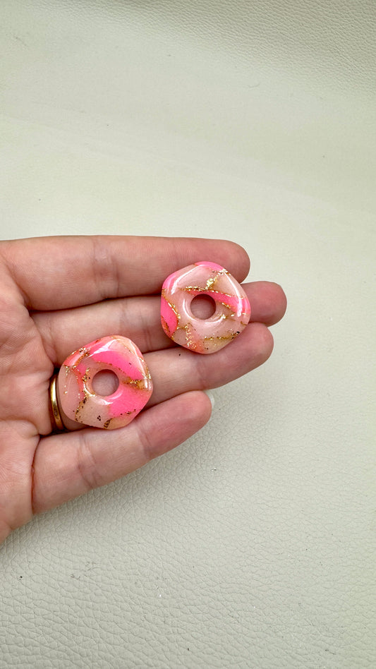 Pampilles asymétriques roses