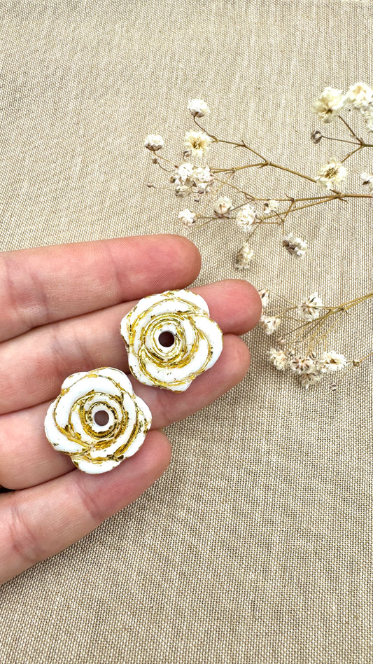 Pampilles Rose blanc/or