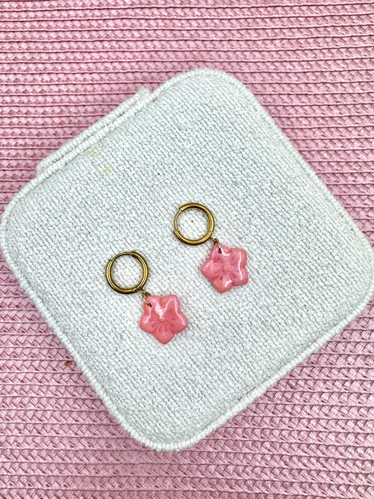 Boucle fleurs roses