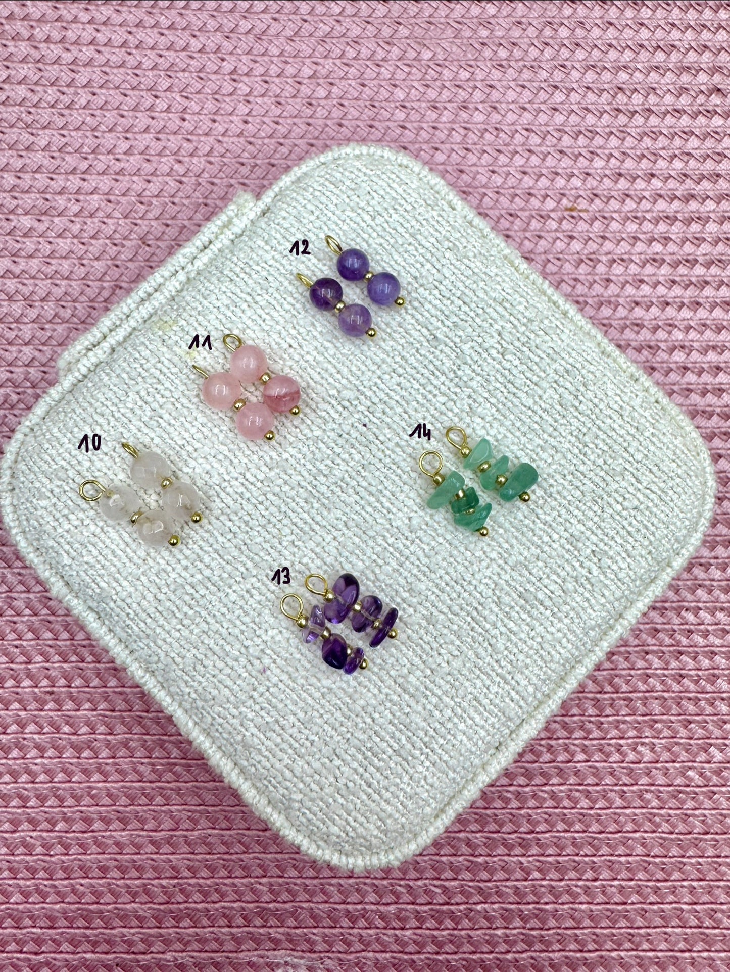 Pendentif interchangeables en pierre naturelle