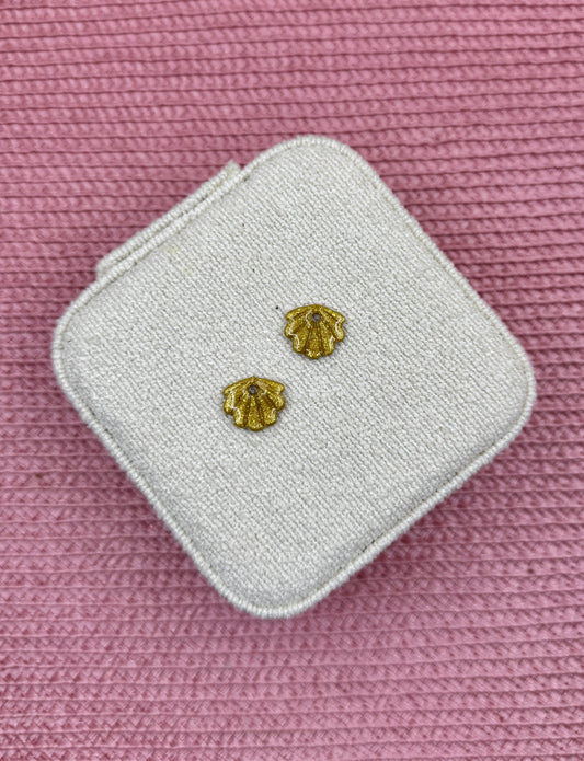 Pampilles mini coquillage or