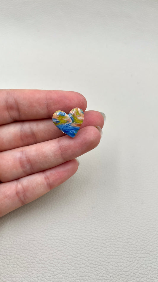 Clips cœur bleu