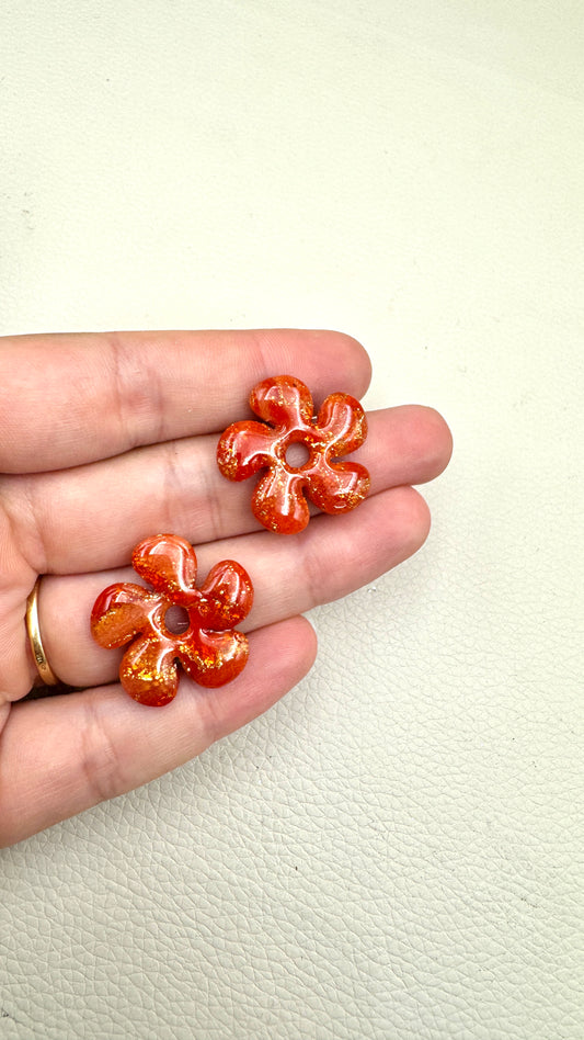 Pampilles twist rouges orangé