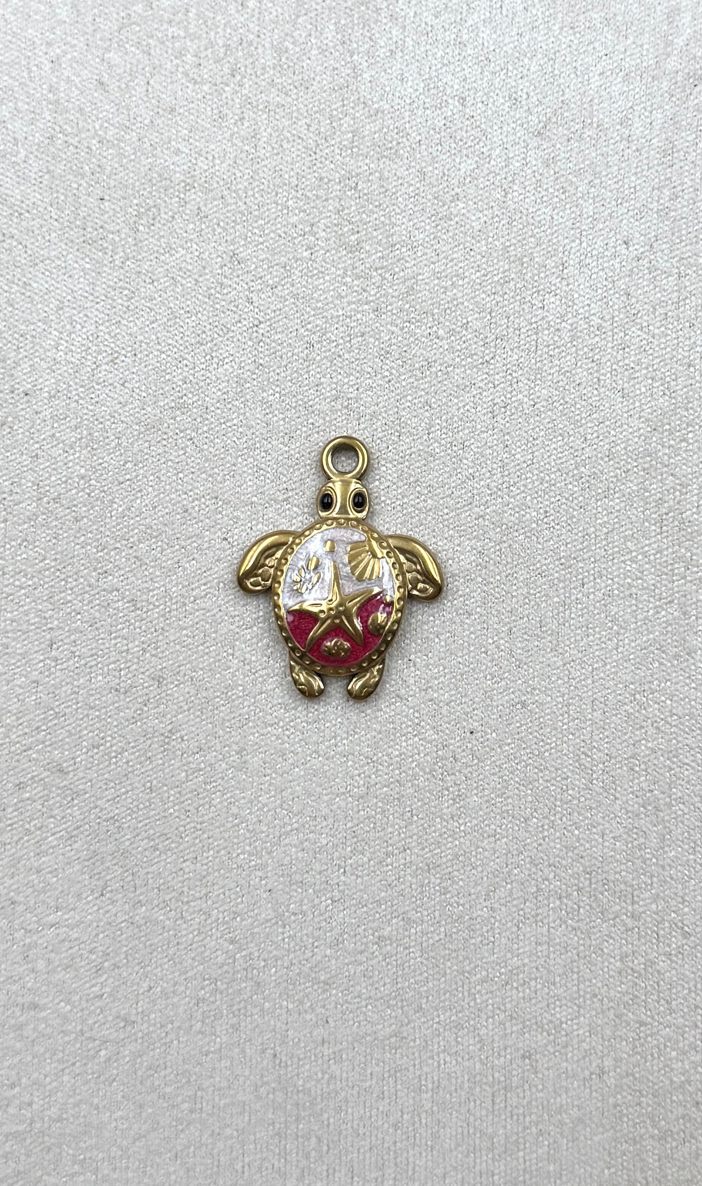 Charm tortue rose