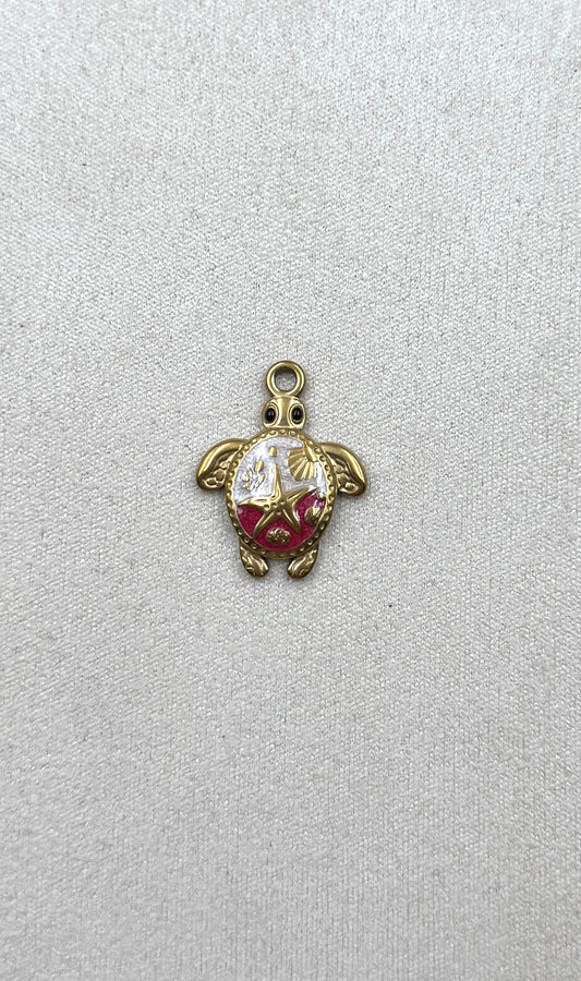 Charm tortue rose