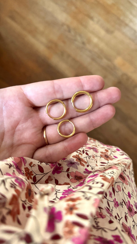 Créoles rondes diverses tailles