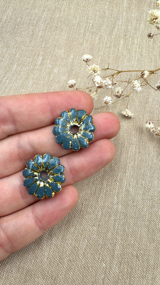 Pampilles Marguerite bleu/or